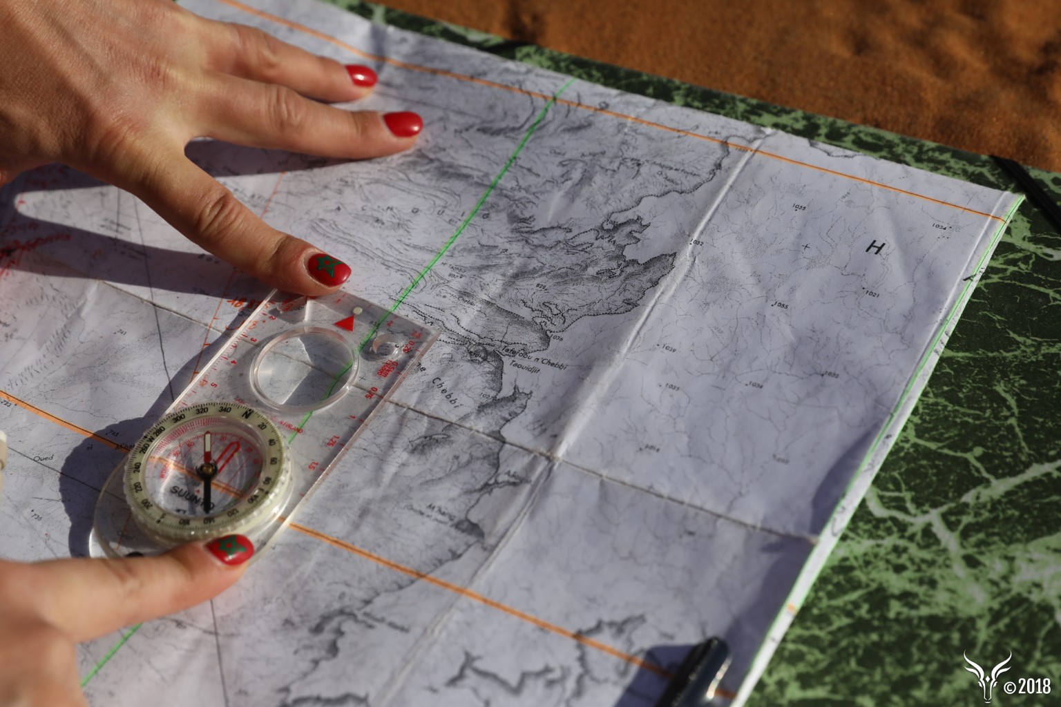 Navigation à la carte et à la boussole