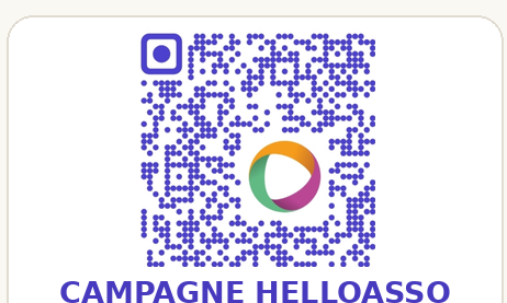 QR code de la campagne de dons HelloAsso